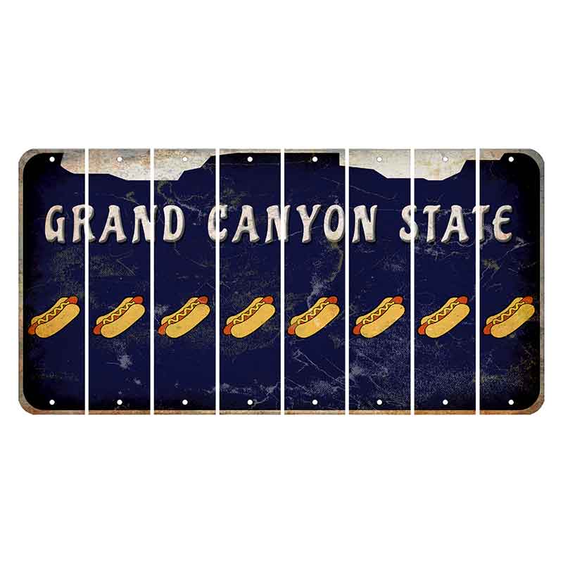 Arizona Navy Cut License Plate Strips (Set of 8)