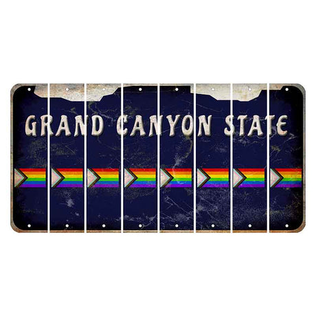 Arizona Navy Cut License Plate Strips (Set of 8)