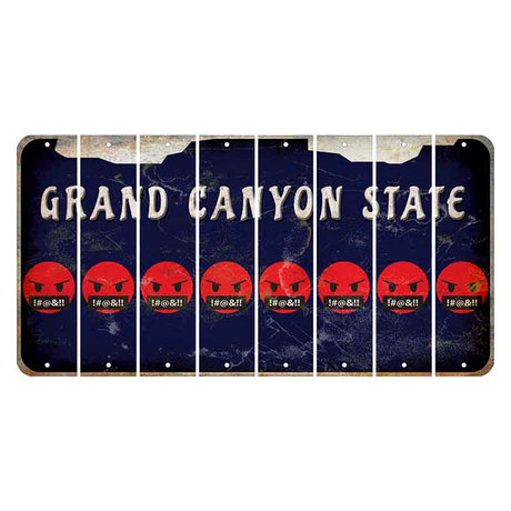 Arizona Navy Cut License Plate Strips (Set of 8)