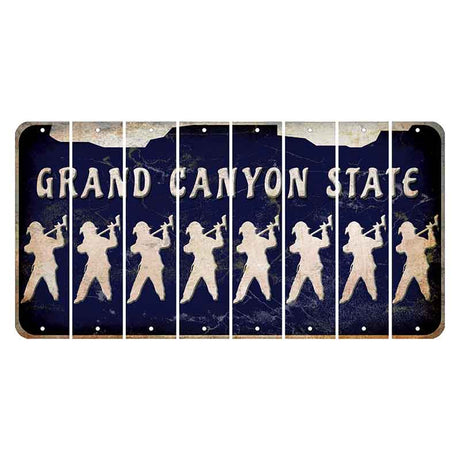 Arizona Navy Cut License Plate Strips (Set of 8)