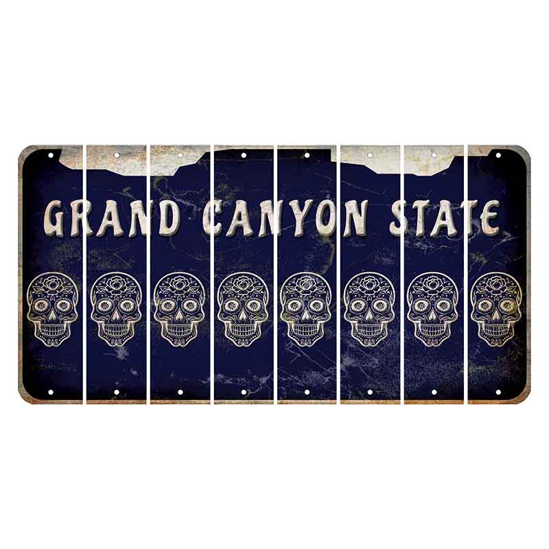 Arizona Navy Cut License Plate Strips (Set of 8)