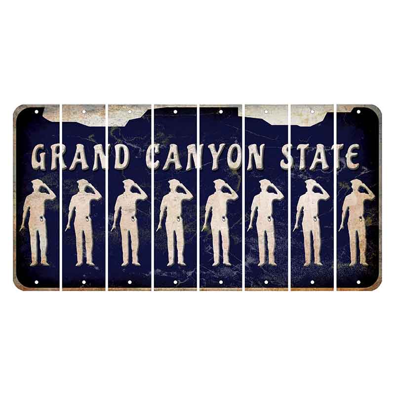 Arizona Navy Cut License Plate Strips (Set of 8)