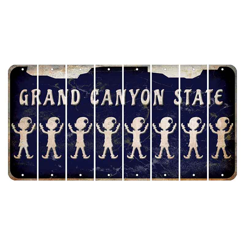 Arizona Navy Cut License Plate Strips (Set of 8)