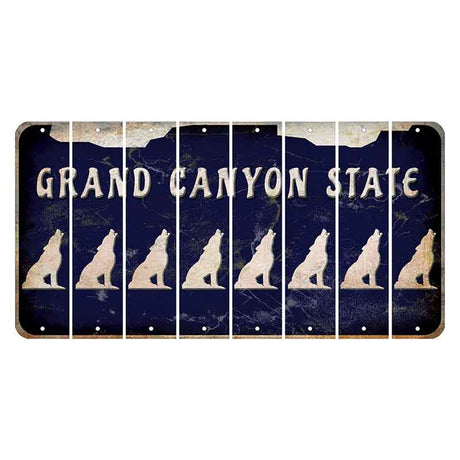 Arizona Navy Cut License Plate Strips (Set of 8)