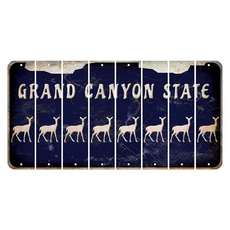 Arizona Navy Cut License Plate Strips (Set of 8)