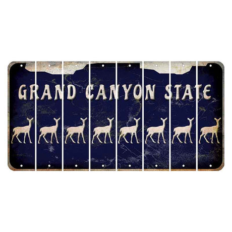 Arizona Navy Cut License Plate Strips (Set of 8)