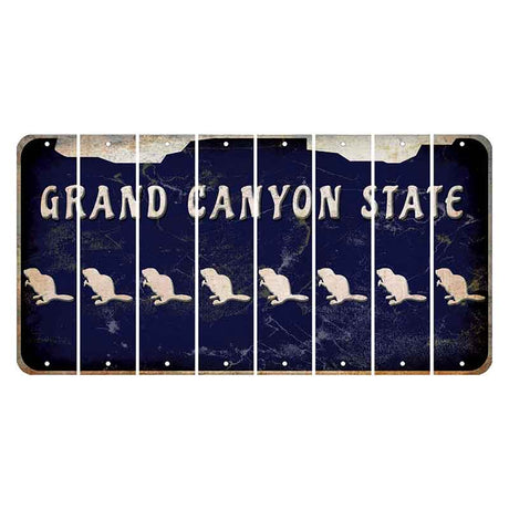 Arizona Navy Cut License Plate Strips (Set of 8)