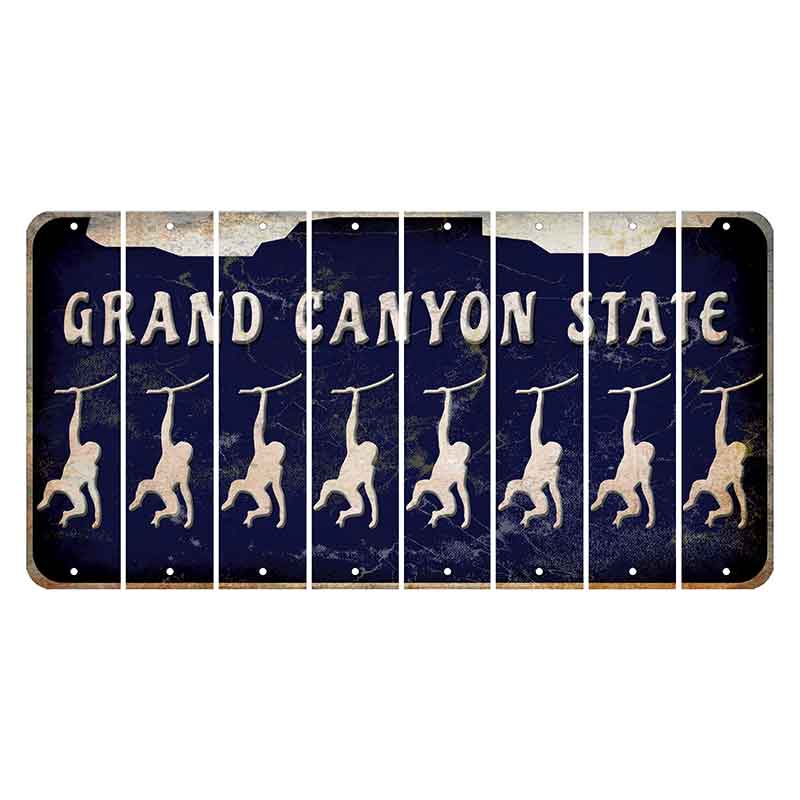 Arizona Navy Cut License Plate Strips (Set of 8)