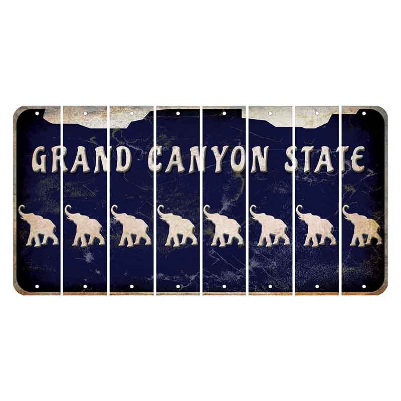 Arizona Navy Cut License Plate Strips (Set of 8)