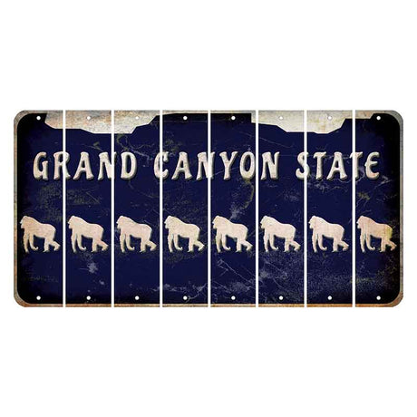 Arizona Navy Cut License Plate Strips (Set of 8)