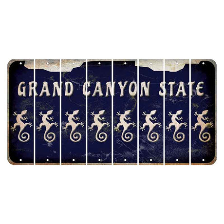 Arizona Navy Cut License Plate Strips (Set of 8)