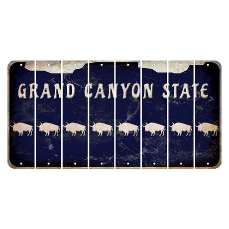 Arizona Navy Cut License Plate Strips (Set of 8)