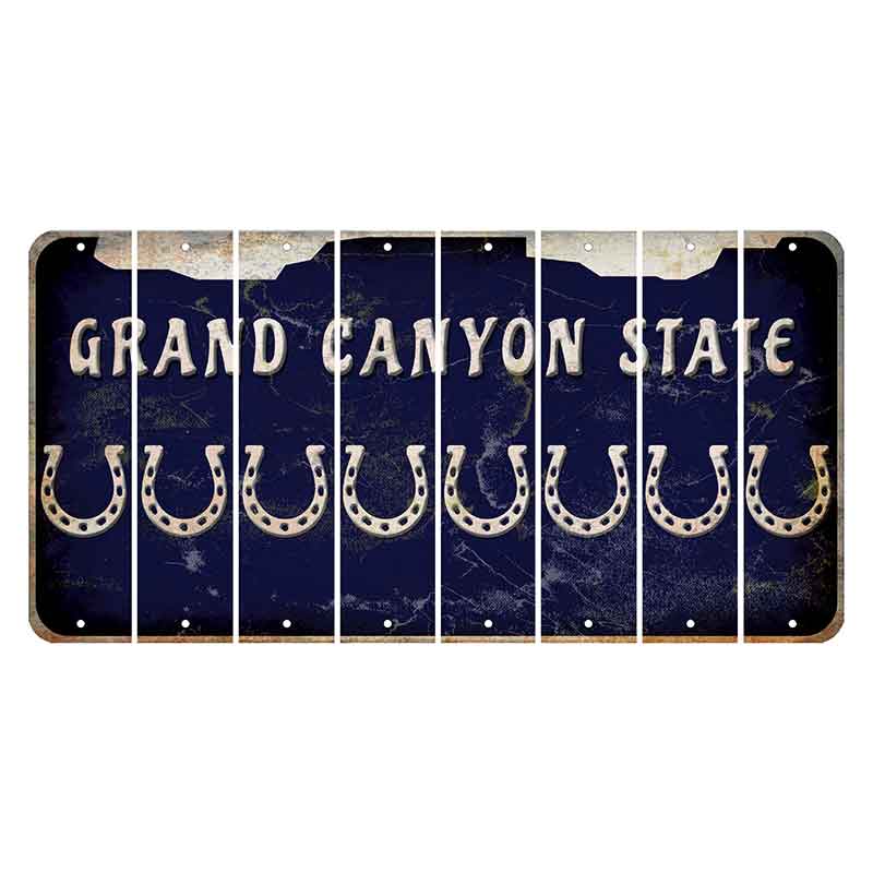 Arizona Navy Cut License Plate Strips (Set of 8)