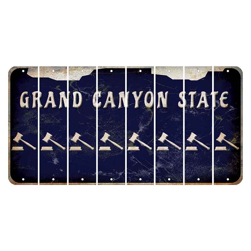 Arizona Navy Cut License Plate Strips (Set of 8)