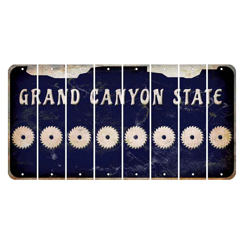 Arizona Navy Cut License Plate Strips (Set of 8) Saw Blade