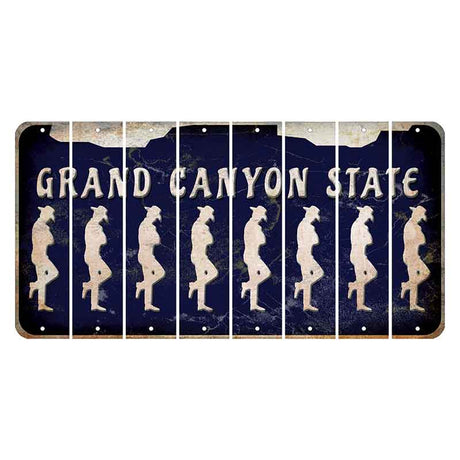 Arizona Navy Cut License Plate Strips (Set of 8)