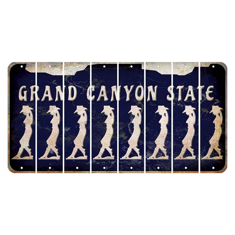 Arizona Navy Cut License Plate Strips (Set of 8)