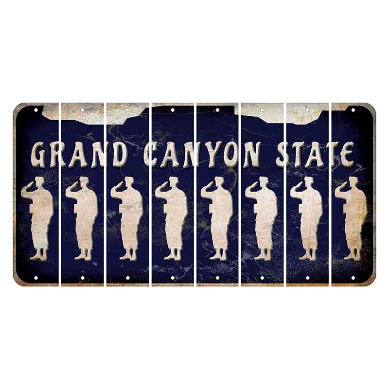 Arizona Navy Cut License Plate Strips (Set of 8)