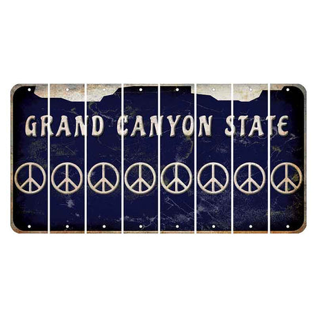 Arizona Navy Cut License Plate Strips (Set of 8)