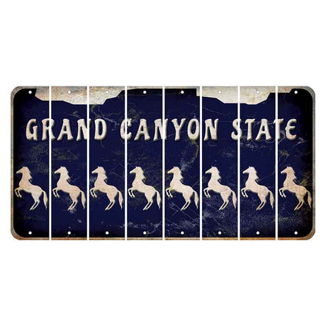 Arizona Navy Cut License Plate Strips (Set of 8)