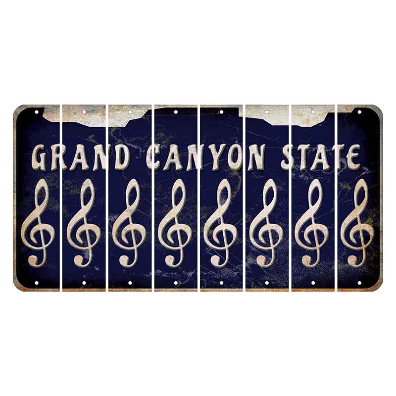 Arizona Navy Cut License Plate Strips (Set of 8)