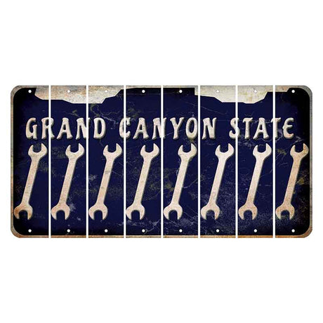 Arizona Navy Cut License Plate Strips (Set of 8)