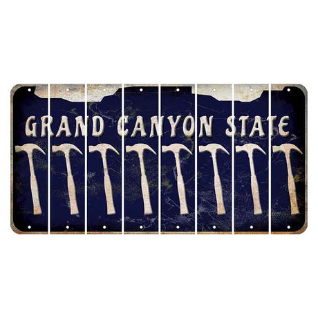 Arizona Navy Cut License Plate Strips (Set of 8)