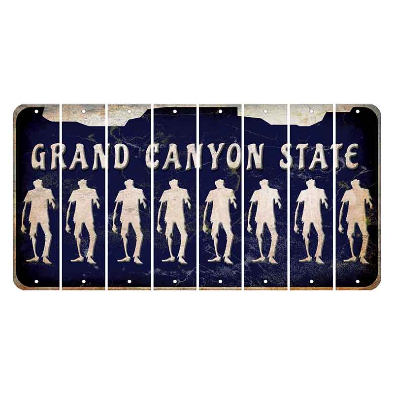 Arizona Navy Cut License Plate Strips (Set of 8)