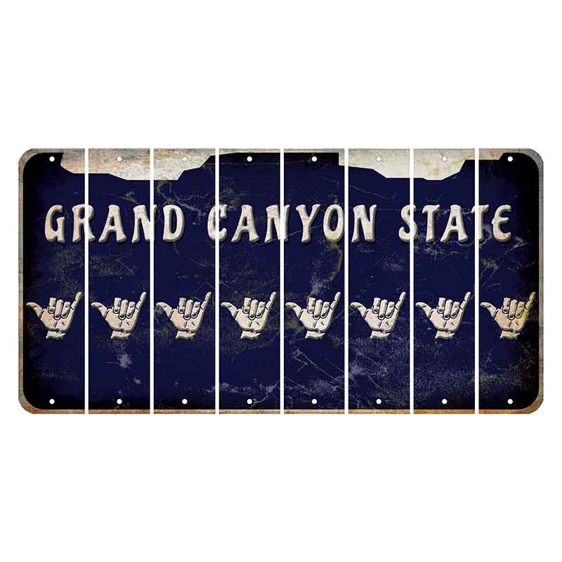 Arizona Navy Cut License Plate Strips (Set of 8)