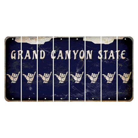 Arizona Navy Cut License Plate Strips (Set of 8)