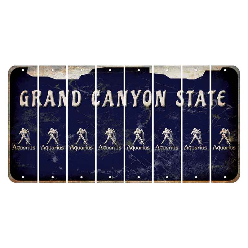 Arizona Navy Cut License Plate Strips (Set of 8)