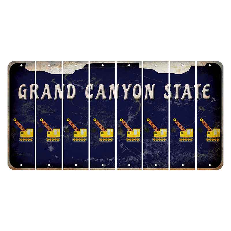 Arizona Navy Cut License Plate Strips (Set of 8)