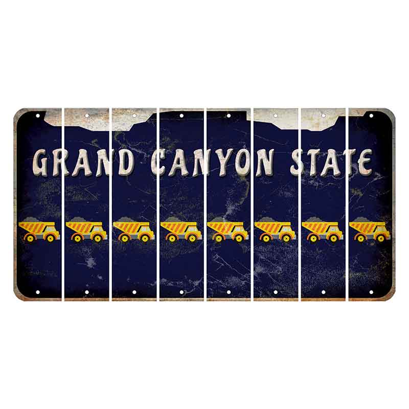 Arizona Navy Cut License Plate Strips (Set of 8) Dump Truck