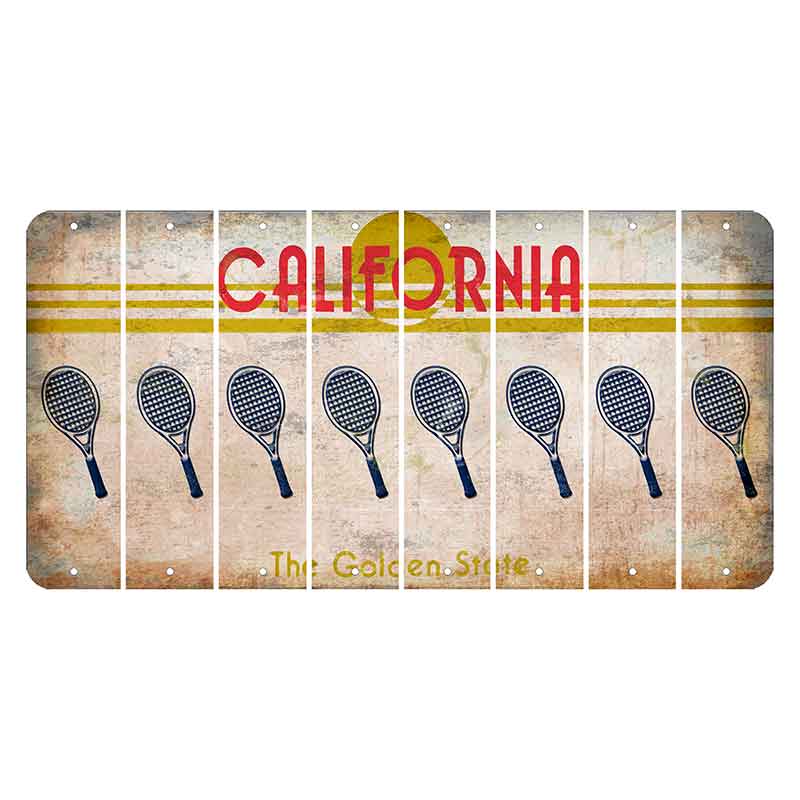 California The Golden State Cut License Plate Strips (Set of 8)