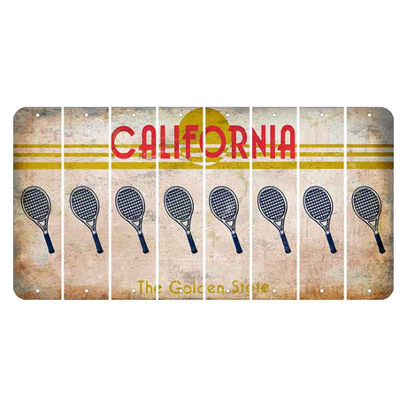 California The Golden State Cut License Plate Strips (Set of 8)