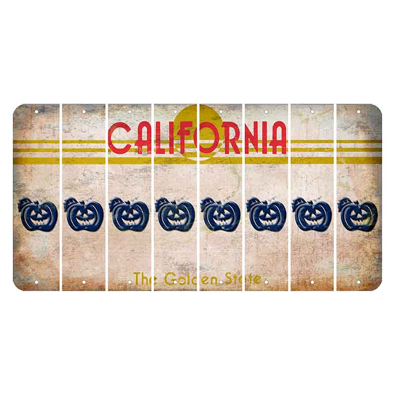 California The Golden State Cut License Plate Strips (Set of 8)