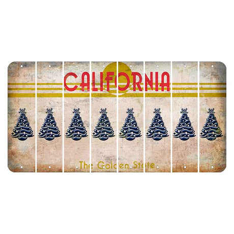 California The Golden State Cut License Plate Strips (Set of 8)