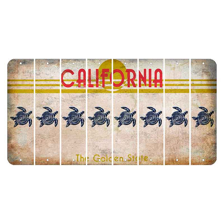 California The Golden State Cut License Plate Strips (Set of 8)