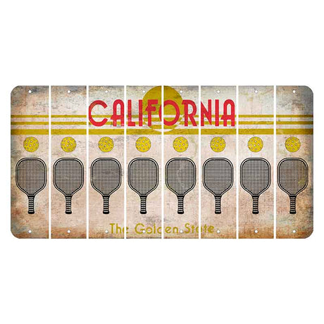 California The Golden State Cut License Plate Strips (Set of 8)