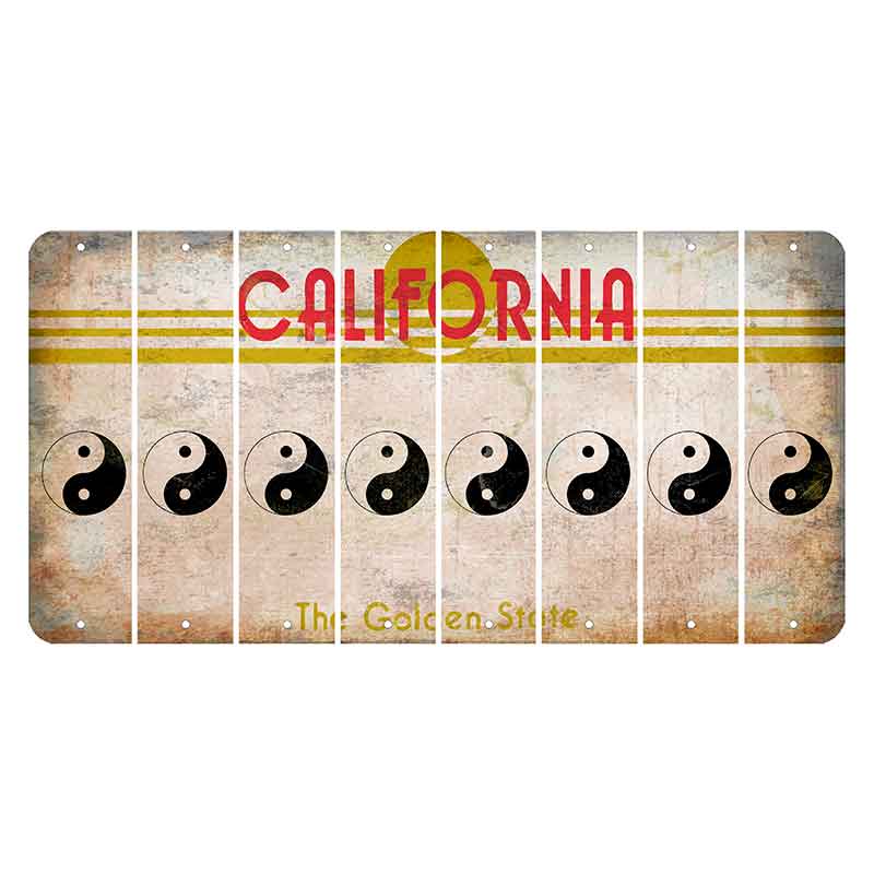 California The Golden State Cut License Plate Strips (Set of 8)