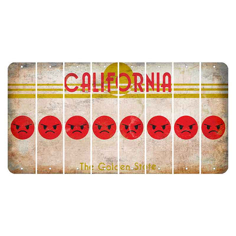 California The Golden State Cut License Plate Strips (Set of 8)