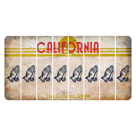 California The Golden State Cut License Plate Strips (Set of 8)