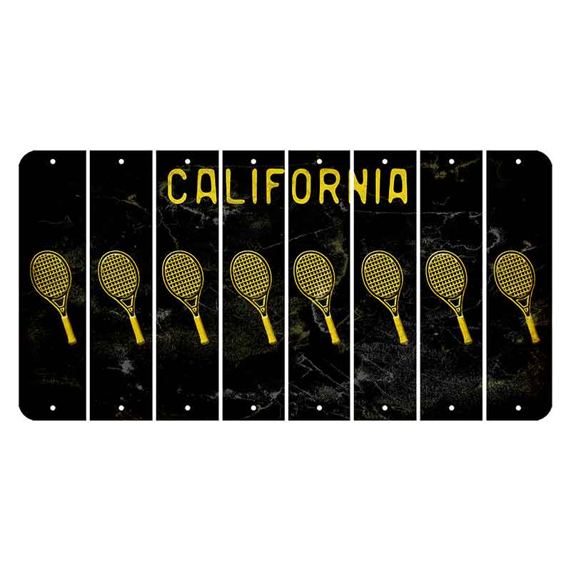 California Black Cut License Plate Strips (Set of 8)