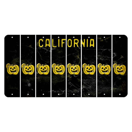 California Black Cut License Plate Strips (Set of 8)