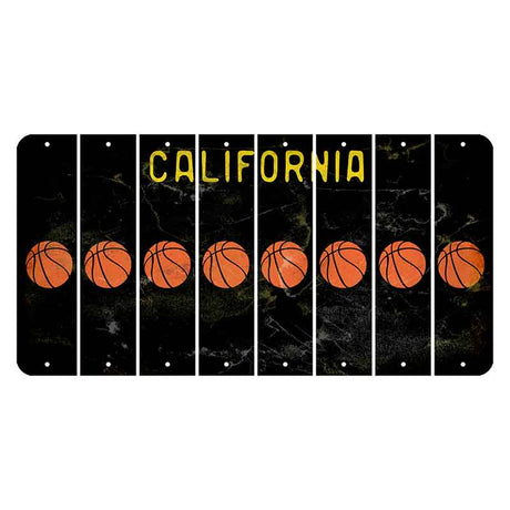 California Black Cut License Plate Strips (Set of 8)