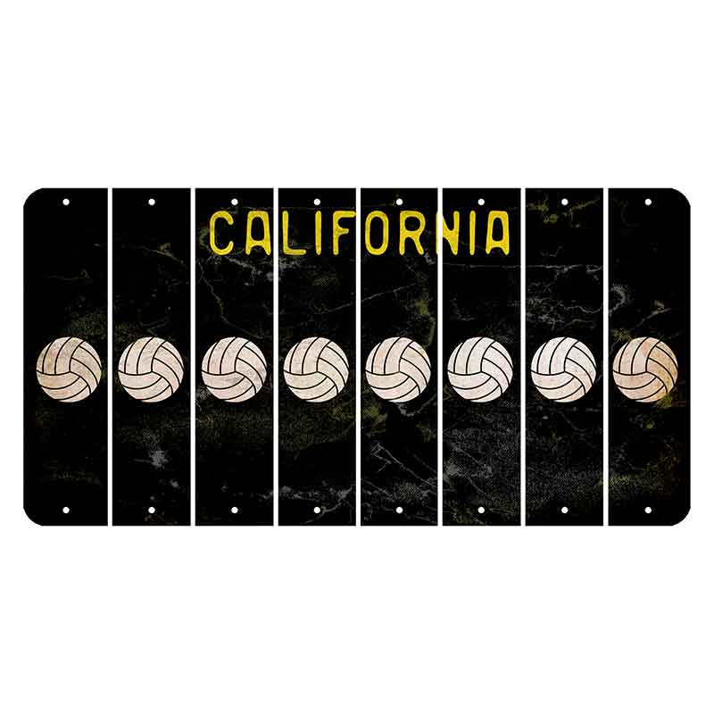 California Black Cut License Plate Strips (Set of 8)