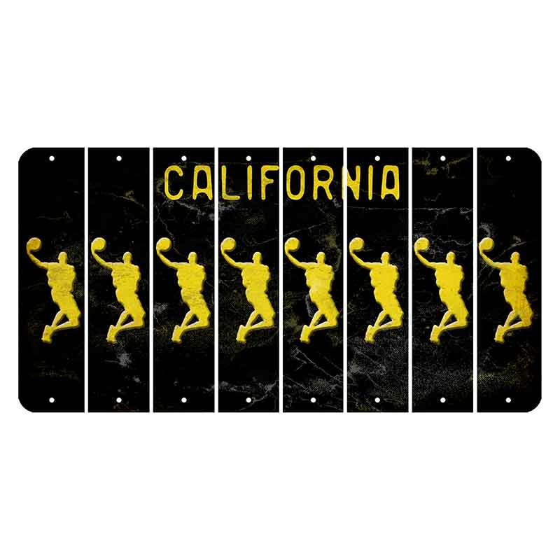 California Black Cut License Plate Strips (Set of 8)