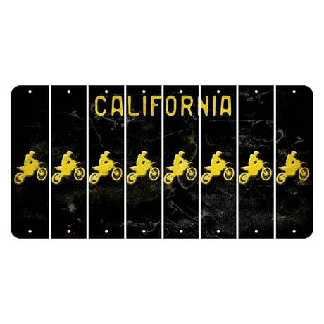 California Black Cut License Plate Strips (Set of 8)