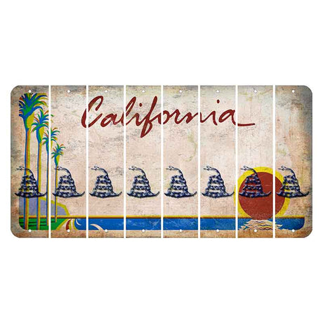 California Coastline Cut License Plate Strips (Set of 8)