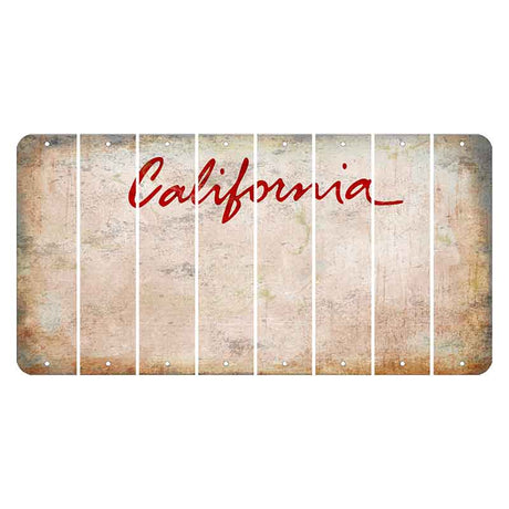 California White Cut License Plate Strips (Set of 8)